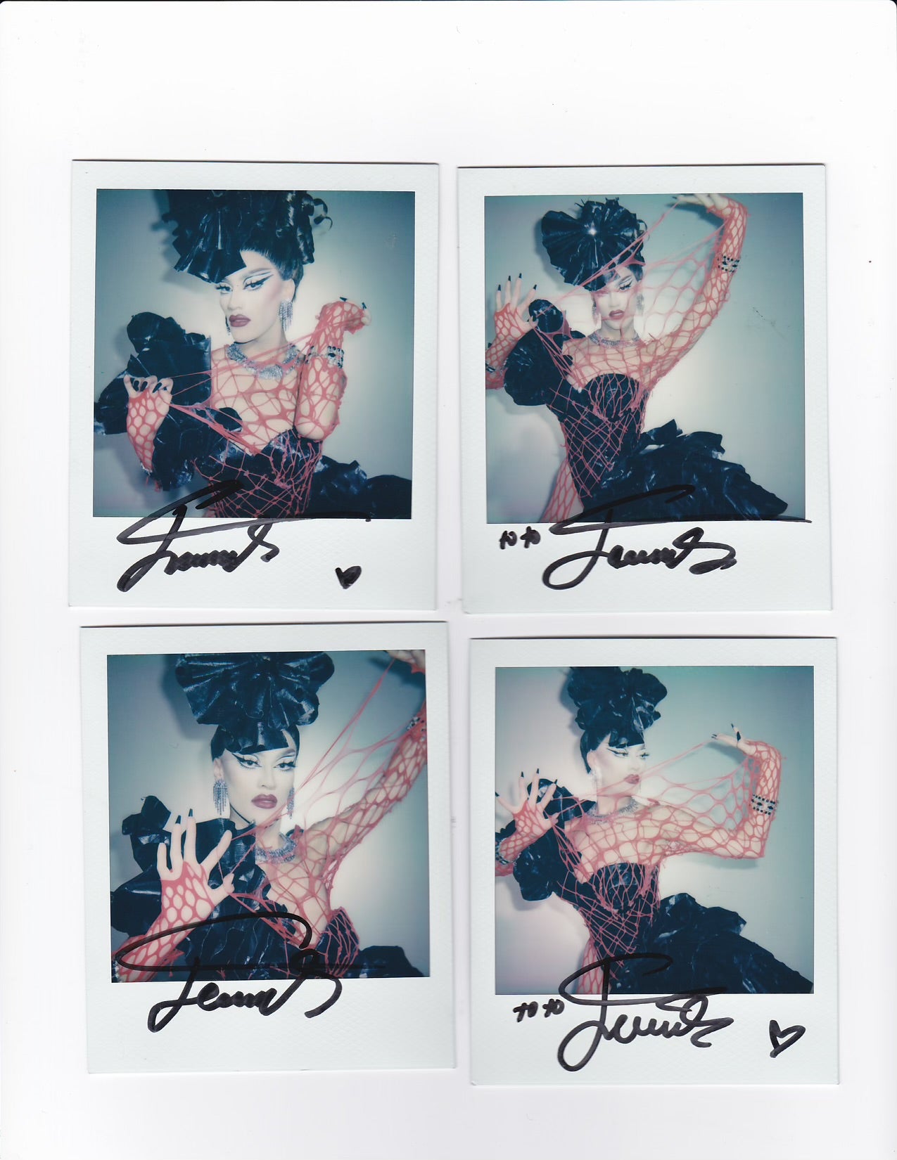JEWELS SPARKLES BALL LOOK SIGNED POLAROID PRINTS