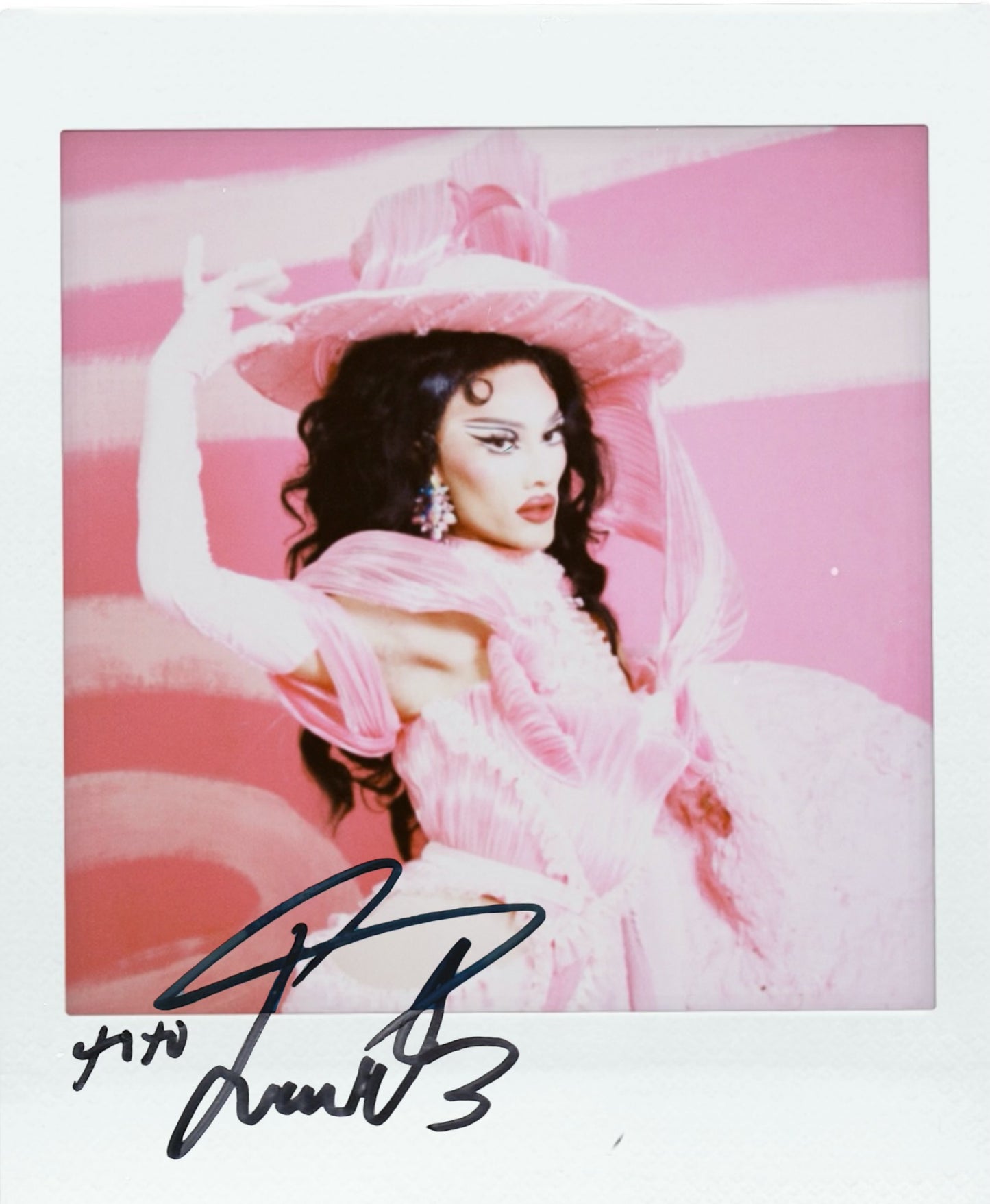 Pink Runway Signed Polaroids