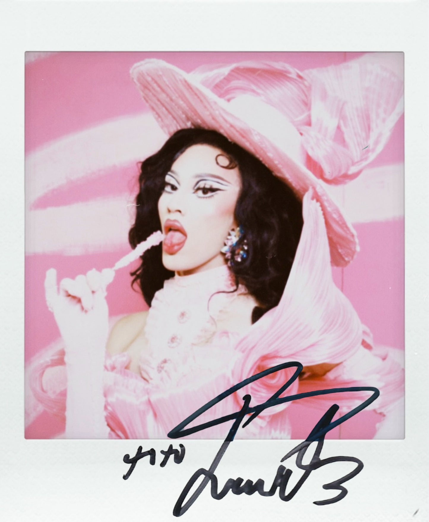 Pink Runway Signed Polaroids