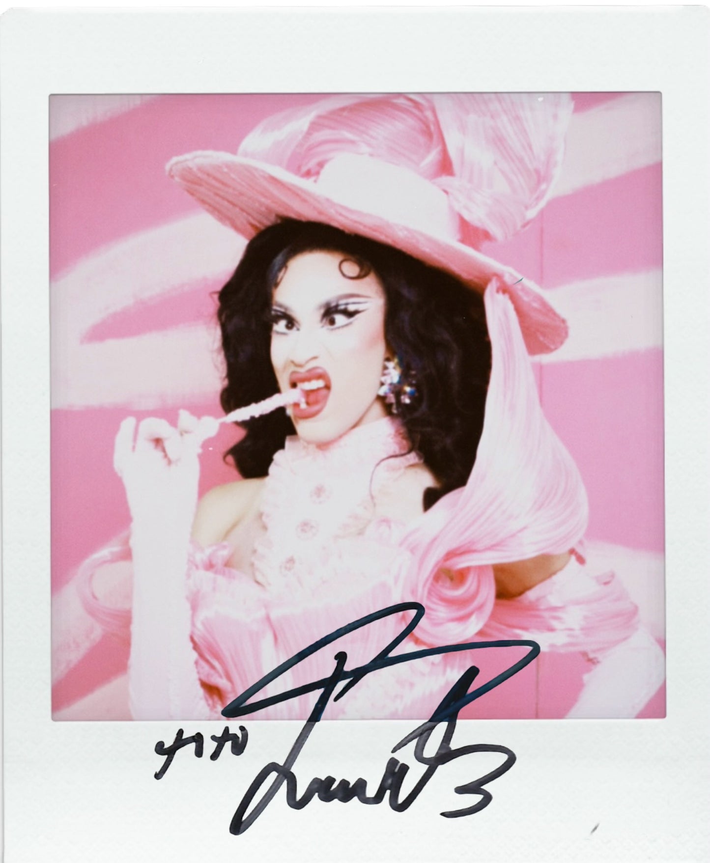 Pink Runway Signed Polaroids