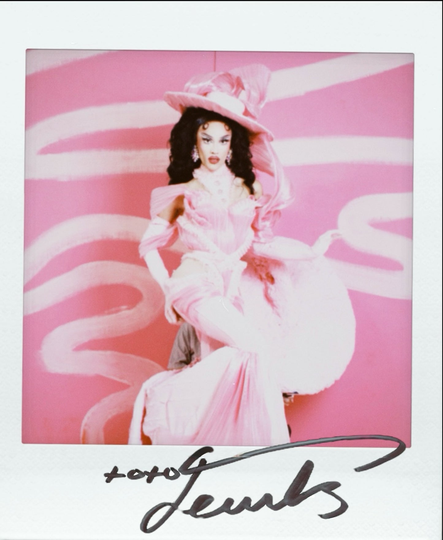Pink Runway Signed Polaroids