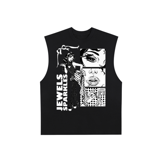 Polkadot Princess B&W Tank Top