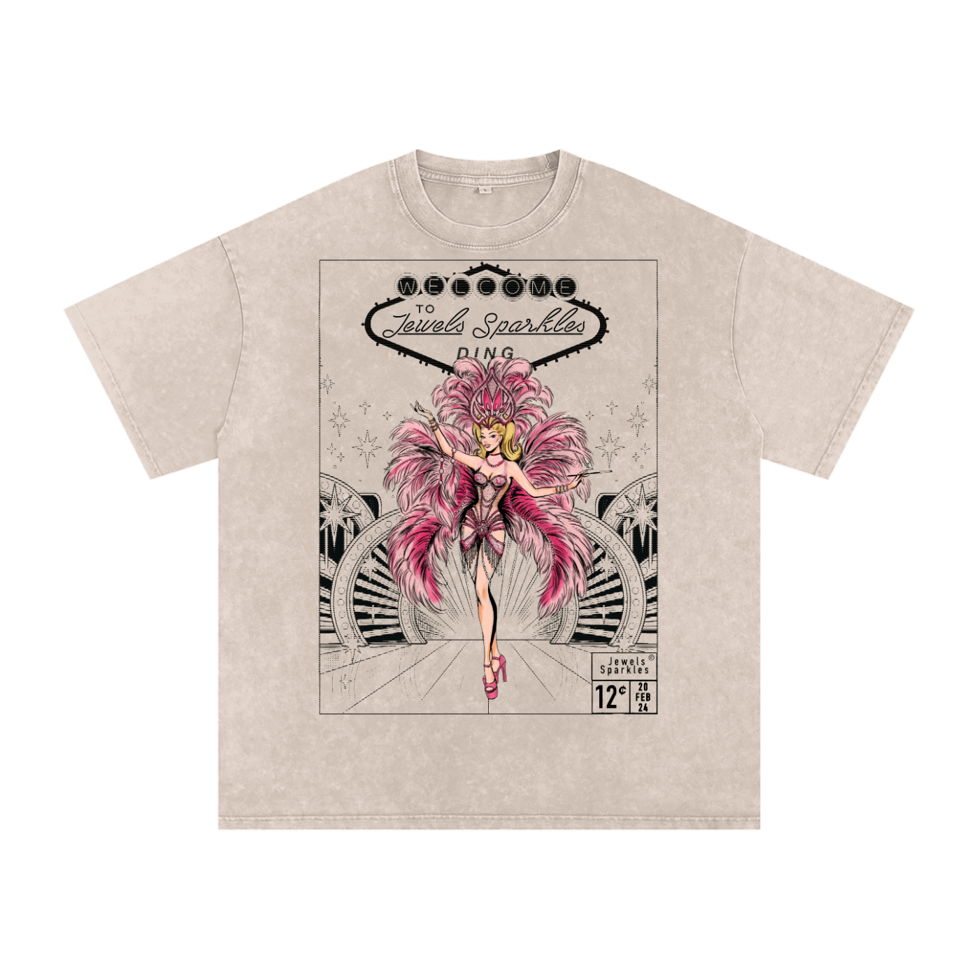 Snow Washed Oversized Cotton T-Shirt