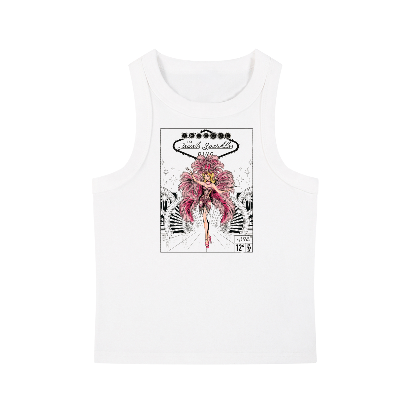 Jewels Sparkles Showgirl Fitted Tank