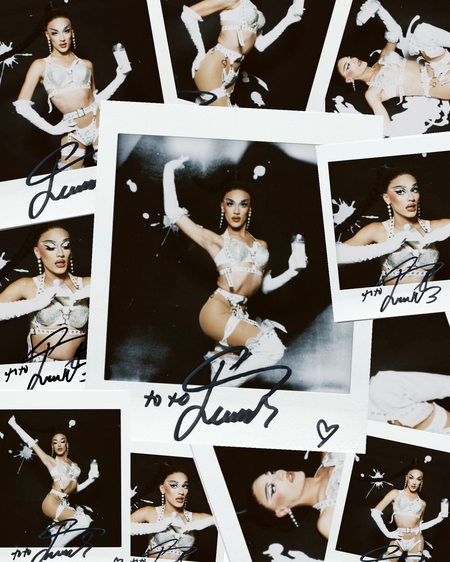 LA LECHE SIGNED POLAROID BY JEWELS SPARKLES