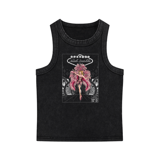 Jewels Sparkles Showgirl Fitted Tank